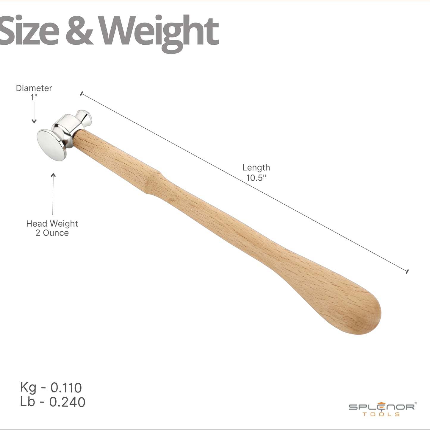 Two-Sided Dome Face Chasing Hammer