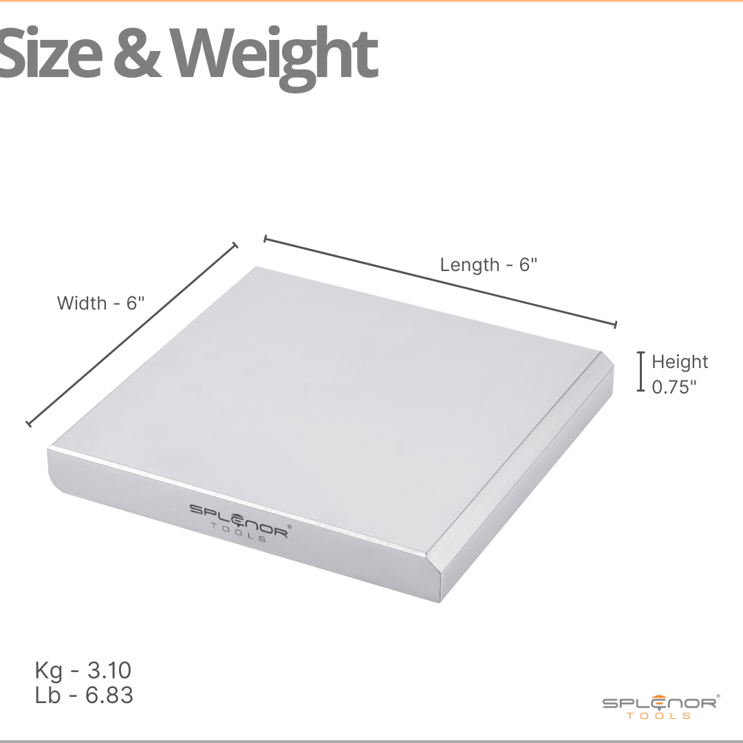 Bench block - 6" x 6" x ¾"