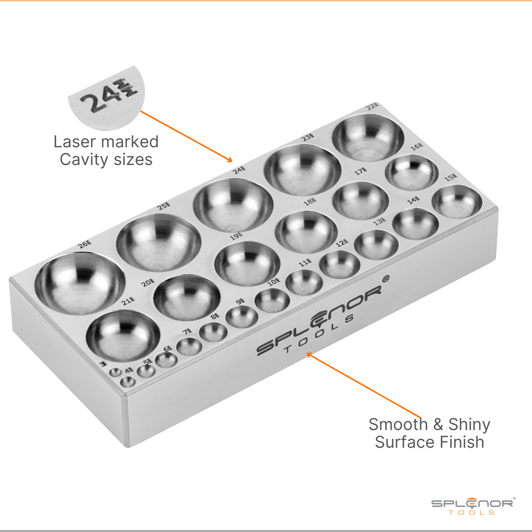 24 Cavity flat dapping block