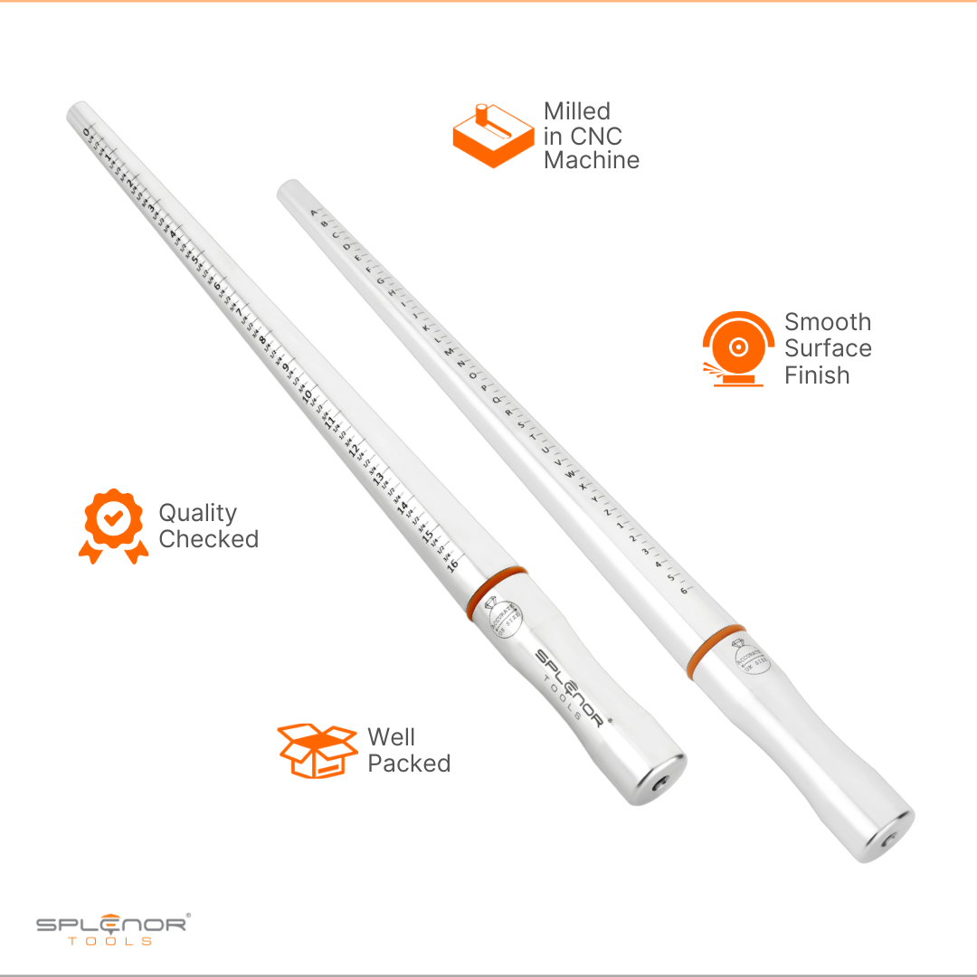 Stainless Steel Un-grooved Ring Mandrel (Size - US 0-16 & UK A-6)