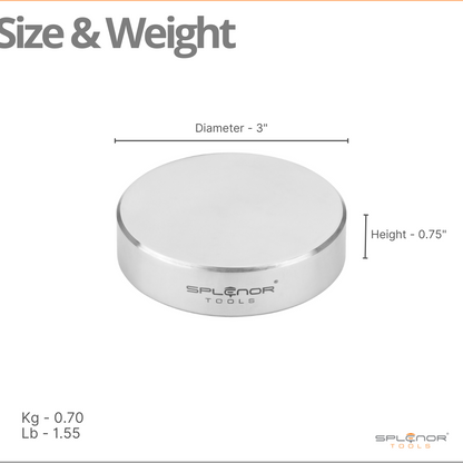 3 inch round bench block steel for jewelry making and metal stamping