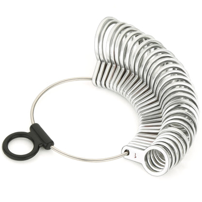 metal finger sizer set US sizes 1 to 15 ring sizing tool with 29 gauge rings