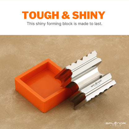 Jewelry swage block tool for metal forming and shaping work