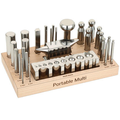 Multi purpose portable tool for jewelry making and metalwork