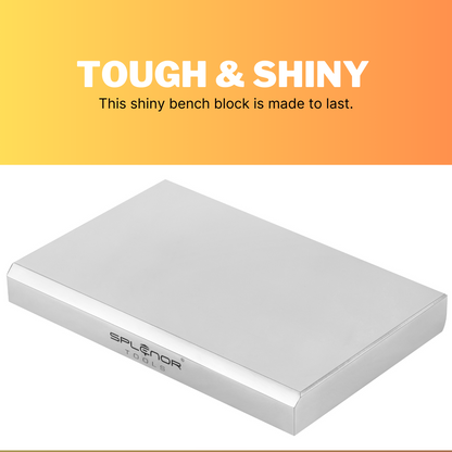 Jewelry bench block 6x4 steel surface for forming and shaping metal