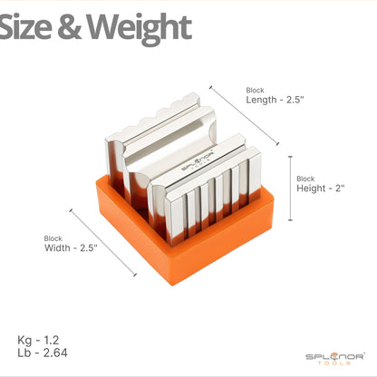 Jewelry swage block tool for metal forming and shaping work