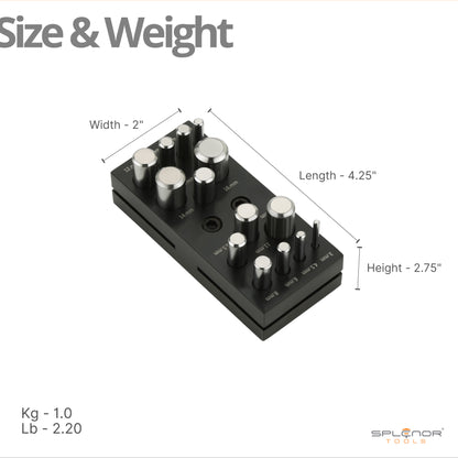 14 round punch disc cutter set for jewelry making tools