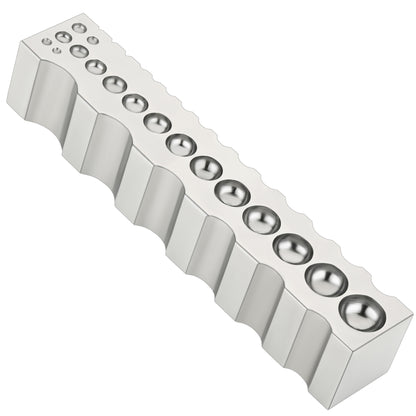 8 multi purpose forming block for jewelry making with various shaping grooves