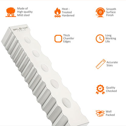 8 multi purpose forming block for jewelry making with various shaping grooves