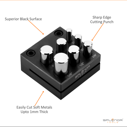 7-Piece Round Punch Disc Cutter Set – Jewelry Making Tool for Cutting Metal