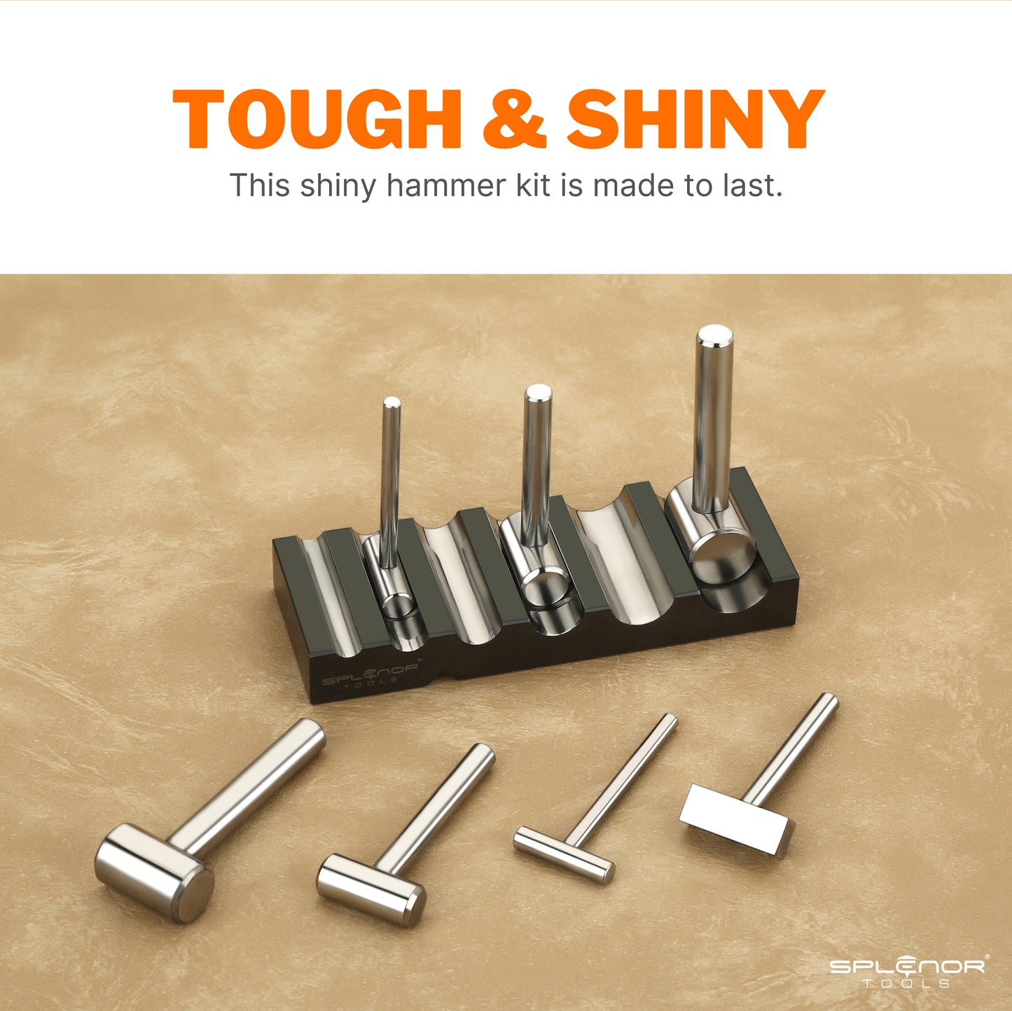 7 Hammer Set with Metal Forming Block