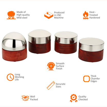 professional 4 piece anvil set for metal forming and shaping.