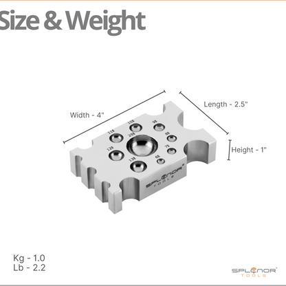 Designer dapping block for jewelry making with multiple forming shapes