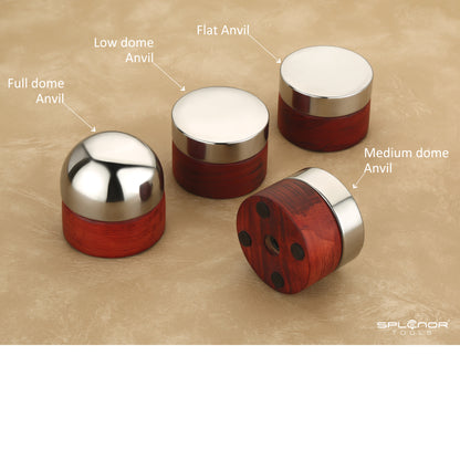professional 4 piece anvil set for metal forming and shaping.