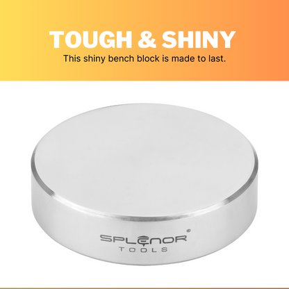 3 inch round bench block steel for jewelry making and metal stamping