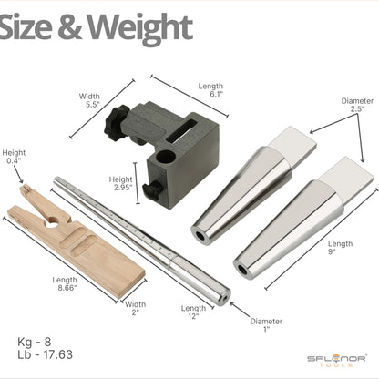 jewelry bench anvil kit with ring mandrel and bracelet mandrel