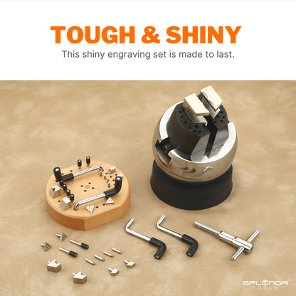 Professional engraving block assembly tool for precision jewelry work