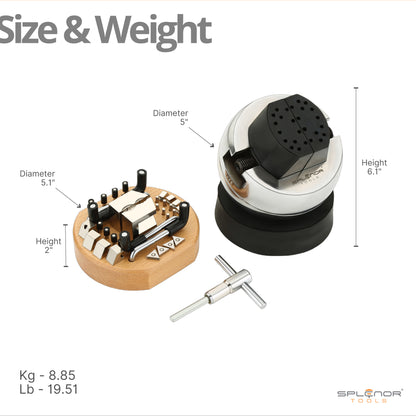 Professional engraving block assembly tool for precision jewelry work