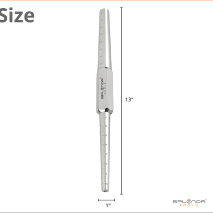 steel ring mandrel US sizes 1 to 16 jewelry sizing and forming tool