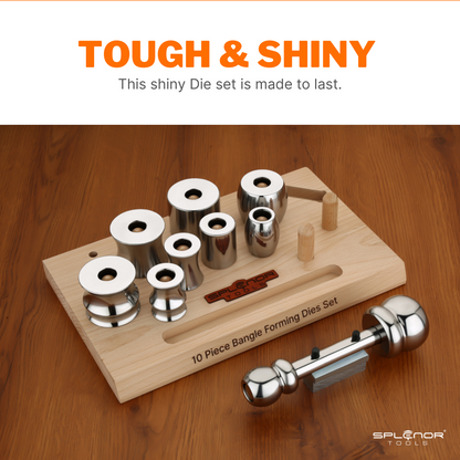 10 piece bangle & bracelet forming die set