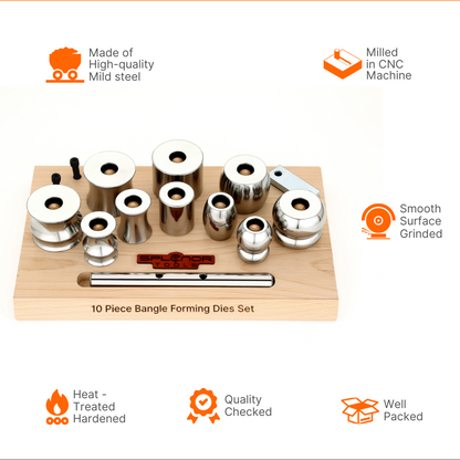 10 piece bangle & bracelet forming die set