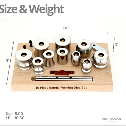 10 piece bangle & bracelet forming die set