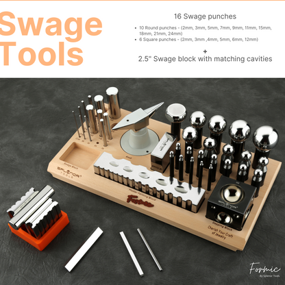 All in one metal forming kit for shaping and designing jewelry pieces