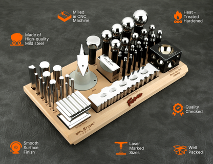All in one metal forming kit for shaping and designing jewelry pieces