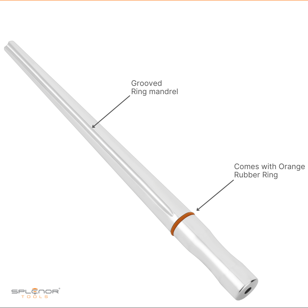 Stainless Steel Grooved Ring Mandrel (Size - US 0-16 & UK A-6)