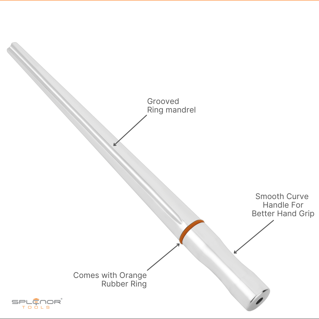 Stainless Steel Grooved Ring Mandrel (Size - US 1-16)