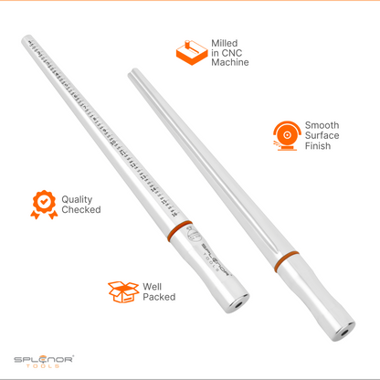 stainless steel grooved ring mandrel US sizes 1 to 16 for ring sizing and forming