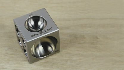 2 inch square dapping block steel jewelry forming tool with multiple dome cavities
